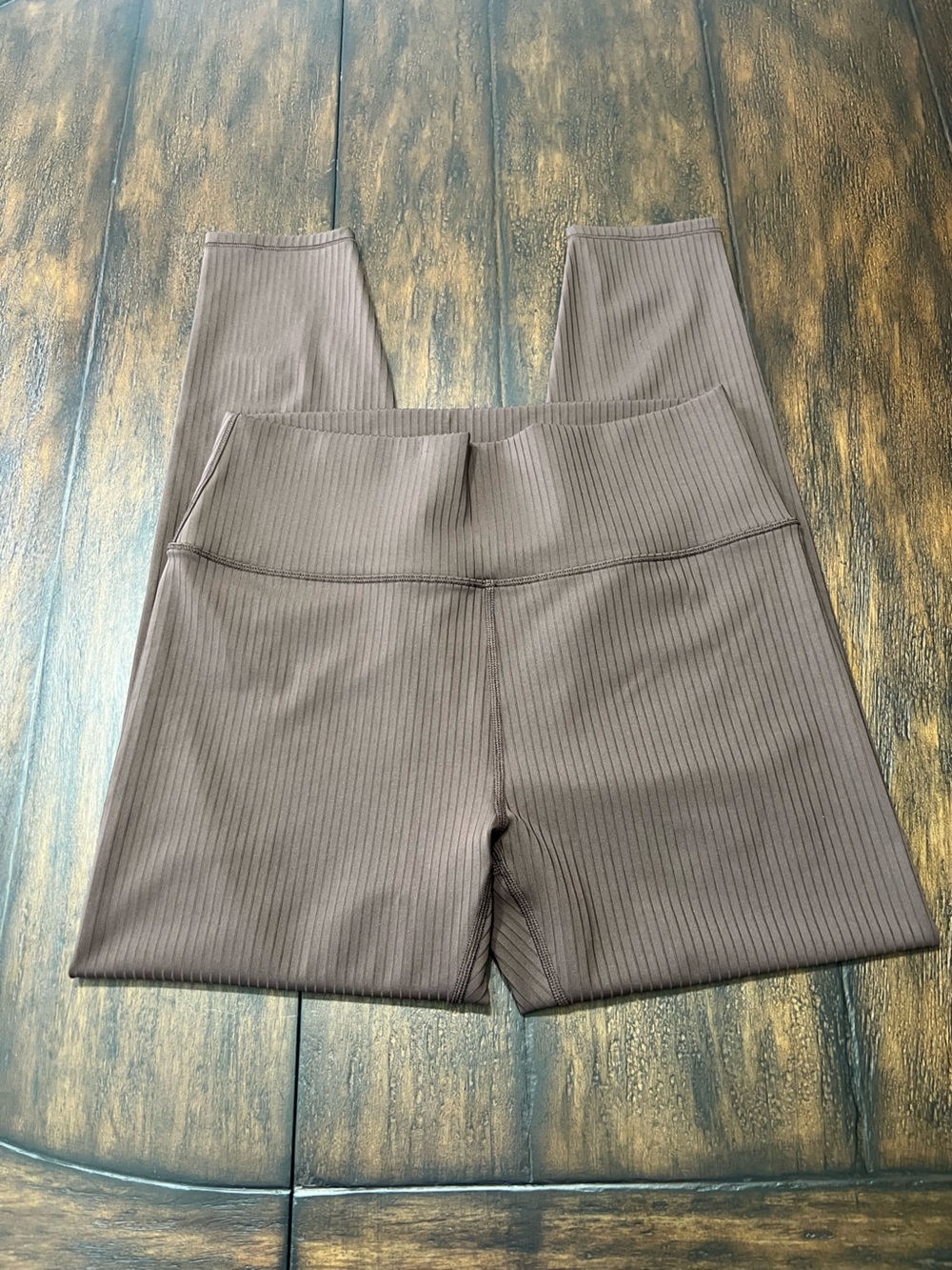 Vuori Inversion Rib Legging 7/8 Ankle Length Stretch Active Java Brown Small - Picture 5 of 10